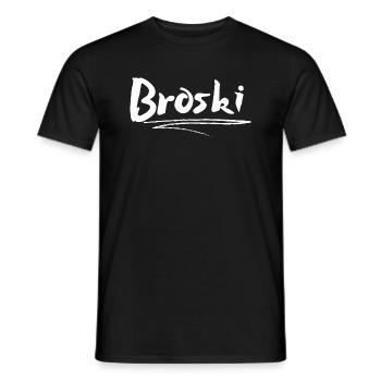 Broski Design cool blanc - T-shirt homme - noir - Devant - AI Model Male 178 light (178cm)