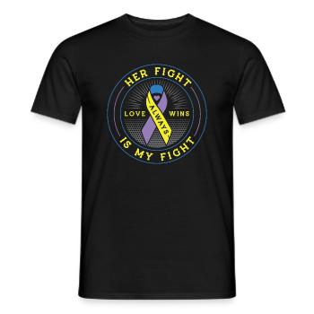 Ihr Kampf ist Blasenkrebs Bewusstsein - Männer T-Shirt - Schwarz - Vorne - AI Model Male 178 light (178cm)
