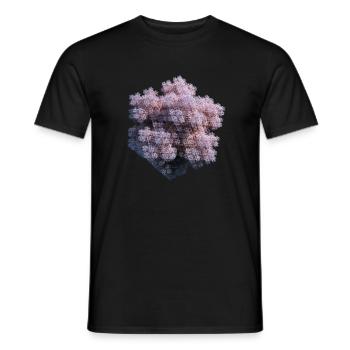 White Fractals - Men's T-Shirt - black - Front - AI Model Male 178 light (178cm)