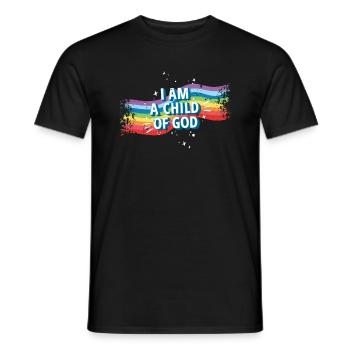 Child of God Regenbogen - Männer T-Shirt - Schwarz - Vorne - AI Model Male 178 light (178cm)