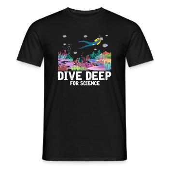 Plongeur plongeur scientifique Biologiste marin Ozea - T-shirt homme - noir - Devant - AI Model Male 178 light (178cm)