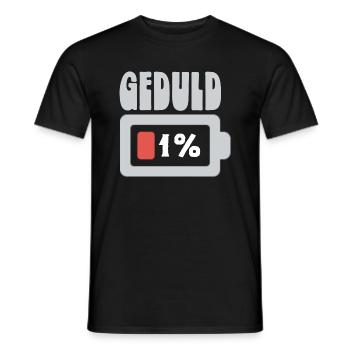 Lustiger Spruch meine Geduld Ladebalken ausrasten - Männer T-Shirt - Schwarz - Vorne - AI Model Male 178 light (178cm)