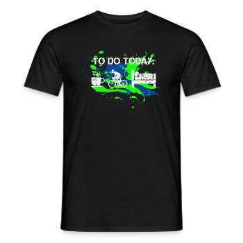 Bicycle Mountain Bike Hobby Cycling - Men's T-Shirt - black - Front - AI Model Male 178 light (178cm)