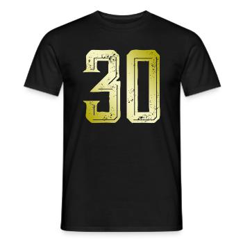 Symbole de 30 chiffres - T-shirt homme - noir - Devant - AI Model Male 178 light (178cm)