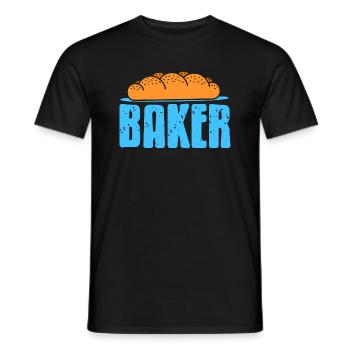 Superbe rétro BAKER Designs Baking Lovers T-Shirt - T-shirt homme - noir - Devant - AI Model Male 178 light (178cm)