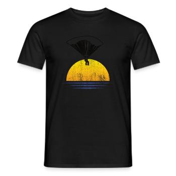 Parapente Paragleiter Gleitschirmfliegen - T-shirt homme - noir - Devant - AI Model Male 178 light (178cm)