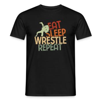 Grappling Martial Arts Wrestling - Männer T-Shirt - Schwarz - Vorne - AI Model Male 178 light (178cm)