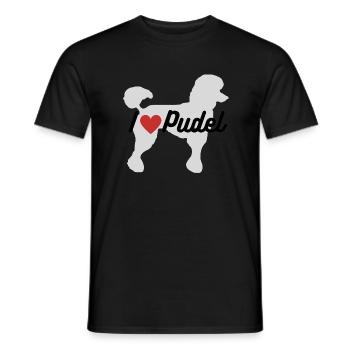 Ich liebe Pudel - Männer T-Shirt - Schwarz - Vorne - AI Model Male 178 light (178cm)
