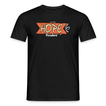 Hope # Sober Retro Sobriety Designs - Männer T-Shirt - Schwarz - Vorne - AI Model Male 178 light (178cm)