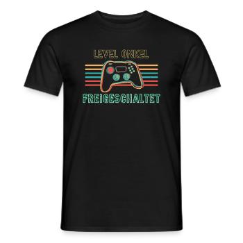 Onkel Level freigeschaltet - Männer T-Shirt - Schwarz - Vorne - AI Model Male 178 light (178cm)