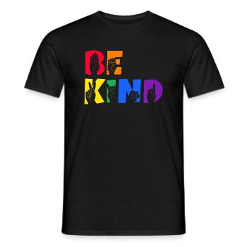 Be Kind Deaf Pride - Männer T-Shirt - Schwarz - Vorne - AI Model Male 178 light (178cm)