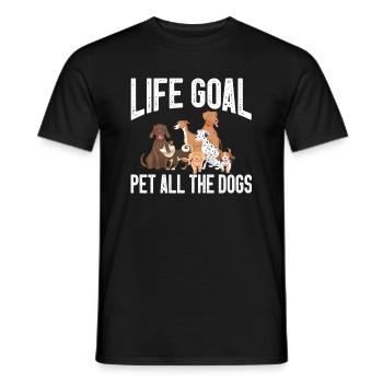 Animal Dog Lover Puppy Life goal Pet All The Dogs - Men's T-Shirt - black - Front - AI Model Male 178 light (178cm)