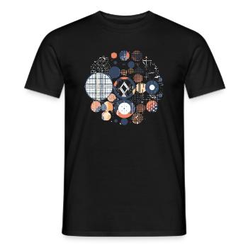 Vintage geometric pattern - Men's T-Shirt - black - Front - AI Model Male 178 light (178cm)