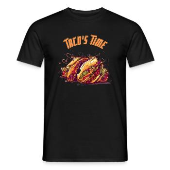 Taco's time - T-shirt homme - noir - Devant - AI Model Male 178 light (178cm)