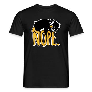 Non. Penguin Citation Funny Lazy Sunglasses Cool - T-shirt homme - noir - Devant - AI Model Male 178 light (178cm)
