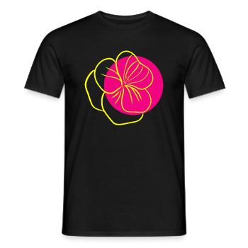 Flower Flower Plant - Men's T-Shirt - black - Front - AI Model Male 178 light (178cm)