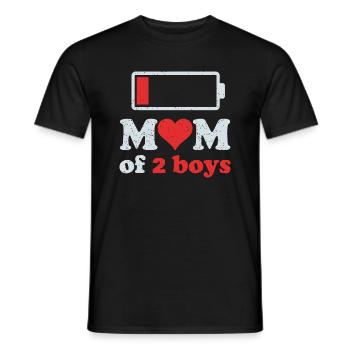 Mom of 2 Boys from Son to Mom Quote Mothers Day - T-shirt homme - noir - Devant - AI Model Male 178 light (178cm)