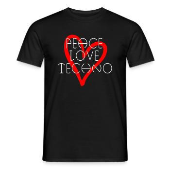 Liebesherz Techno Zitat - Männer T-Shirt - Schwarz - Vorne - AI Model Male 178 light (178cm)