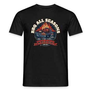 Grillmaster - BBQ Shirt - Männer T-Shirt - Schwarz - Vorne - AI Model Male 178 light (178cm)