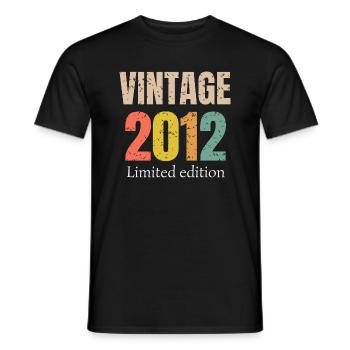 vintage 2012 limited edition - T-shirt homme - noir - Devant - AI Model Male 178 light (178cm)