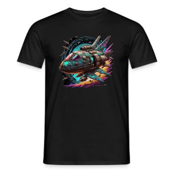 Spaceship - Männer T-Shirt - Schwarz - Vorne - AI Model Male 178 light (178cm)
