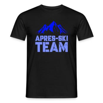 Mountains Après Ski - Men's T-Shirt - black - Front - AI Model Male 178 light (178cm)