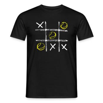 Tennis Tic TacToe - Männer T-Shirt - Schwarz - Vorne - AI Model Male 178 light (178cm)