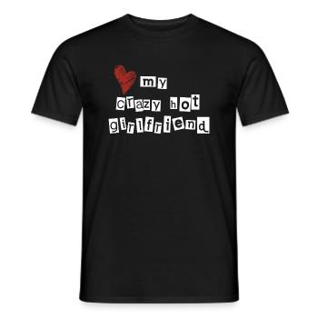 J’adore ma petite amie folle et sexy - T-shirt homme - noir - Devant - AI Model Male 178 light (178cm)
