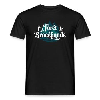 La Forêt de Brocéliande - T-shirt homme - noir - Devant - AI Model Male 178 light (178cm)