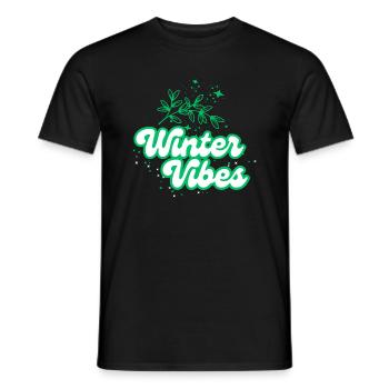 Winter vibes - Männer T-Shirt - Schwarz - Vorne - AI Model Male 178 light (178cm)