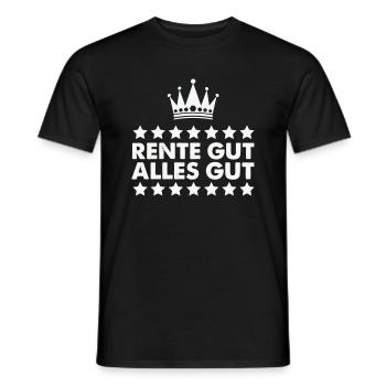 rente gut alles gut - Männer T-Shirt - Schwarz - Vorne - AI Model Male 178 light (178cm)