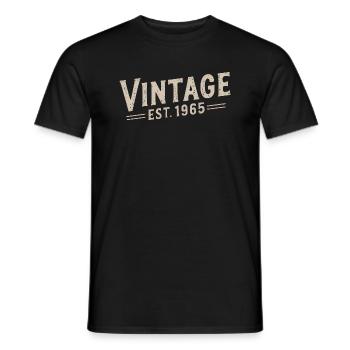 Vintage Est. 1965 - Männer T-Shirt - Schwarz - Vorne - AI Model Male 178 light (178cm)
