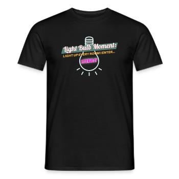 Electrician Light Bulb Moment Funny tshirt - Men's T-Shirt - black - Front - AI Model Male 178 light (178cm)