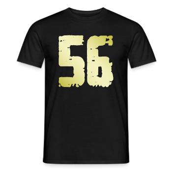 56 Nombre Vintage - T-shirt homme - noir - Devant - AI Model Male 178 light (178cm)