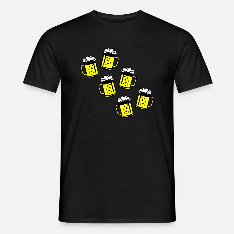 Bier Bierkrug Symbol - Männer T-Shirt - Schwarz