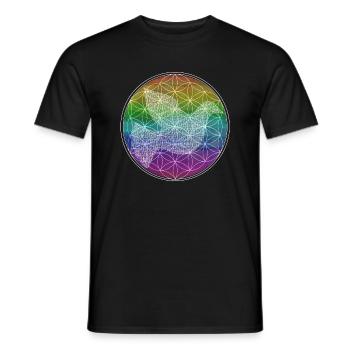 Regenbogen Peace Hippie Frieden Weltfrieden - Männer T-Shirt - Schwarz - Vorne - AI Model Male 178 light (178cm)