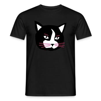 Cat - Männer T-Shirt - Schwarz - Vorne - AI Model Male 178 light (178cm)