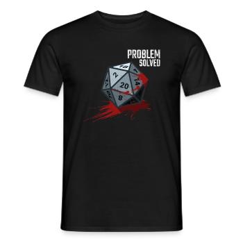 D20 Cube - Problème résolu - T-shirt homme - noir - Devant - AI Model Male 178 light (178cm)