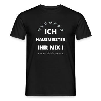 Lustiger Hausmeister Schule Hausverwalter Spruch - Männer T-Shirt - Schwarz - Vorne - AI Model Male 178 light (178cm)