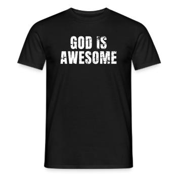 Dieu est génial - Citations chrétiennes - T-shirt homme - noir - Devant - AI Model Male 178 light (178cm)