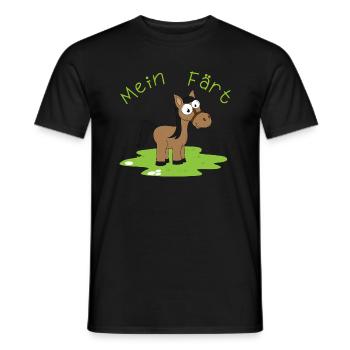 Mein Färt Pferd witziges Lustiges mit Pferden - Männer T-Shirt - Schwarz - Vorne - AI Model Male 178 light (178cm)