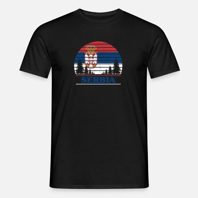 Serbien - Männer T-Shirt - Schwarz