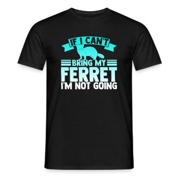 Frettchen Haustier Geschenk Nagetier - Männer T-Shirt - Schwarz - Vorne - AI Model Male 178 light (178cm)