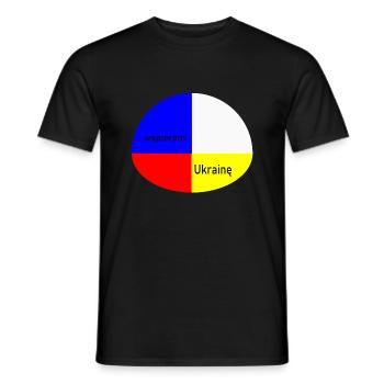 Je soutiens l’Ukraine - T-shirt homme - noir - Devant - AI Model Male 178 light (178cm)