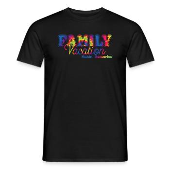 Tie Dye Family Vacation 2022 Making Memories Beach - Men's T-Shirt - black - Front - AI Model Male 178 light (178cm)