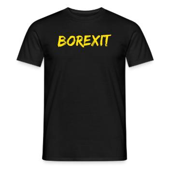 BOREXIT LOGO - Männer T-Shirt - Schwarz - Vorne - AI Model Male 178 light (178cm)