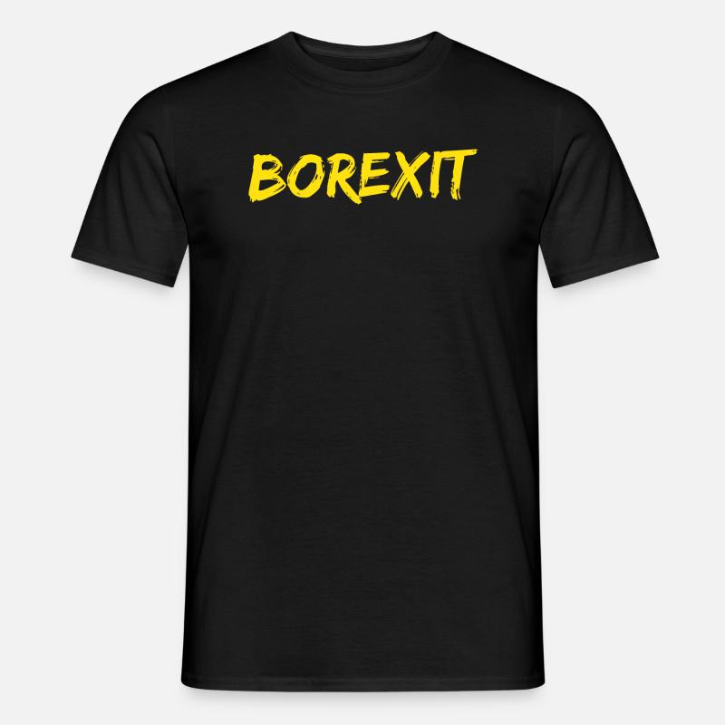 BOREXIT LOGO - Männer T-Shirt - Schwarz