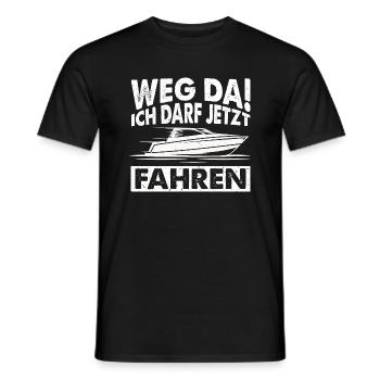 Motorboot Boot Fahren Sportboot Führerschein - Männer T-Shirt - Schwarz - Vorne - AI Model Male 178 light (178cm)