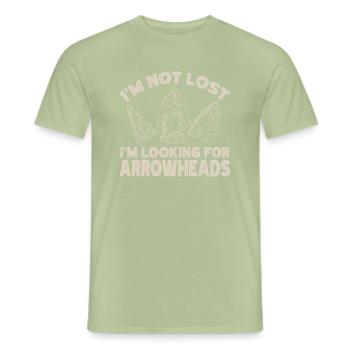 Arrowhead Hunting Arrowhead Collector - Men's T-Shirt - sage - Front - AI Model Male 178 light (178cm)