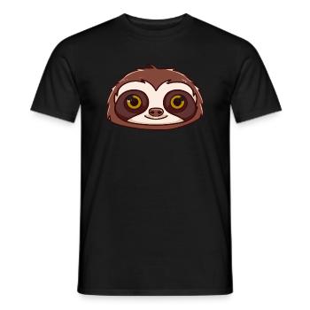 Faultier Kawaii - Männer T-Shirt - Schwarz - Vorne - AI Model Male 178 light (178cm)